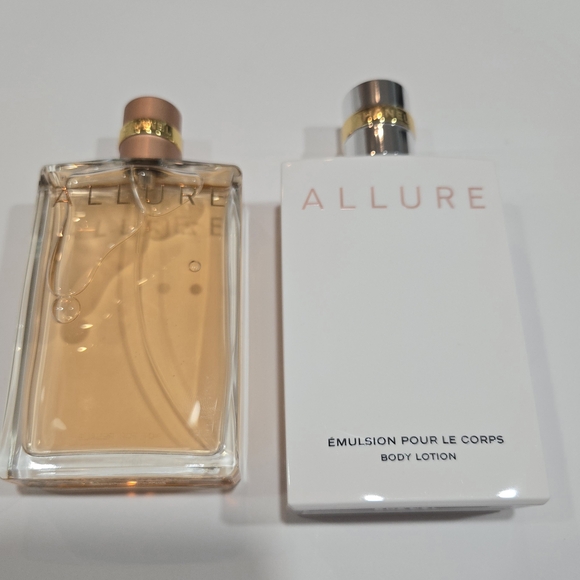 CHANEL ALLURE SET :Eau De Parfum 3.4OZ/100ML and Body Lotion 6.8OZ New In Box - Picture 5 of 13